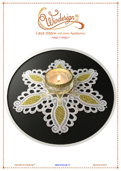 Stickmuster Lace / Fensterbilder