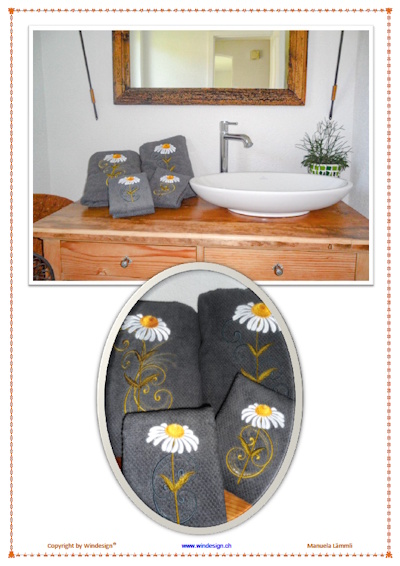 Stickmuster, Margeriten, Ornament