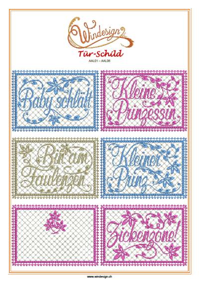 Tür-Schild, Baby schläft, Kleine Prinzessin, Bin am Faulenzen, Kleiner Prinz, Zickenzone!